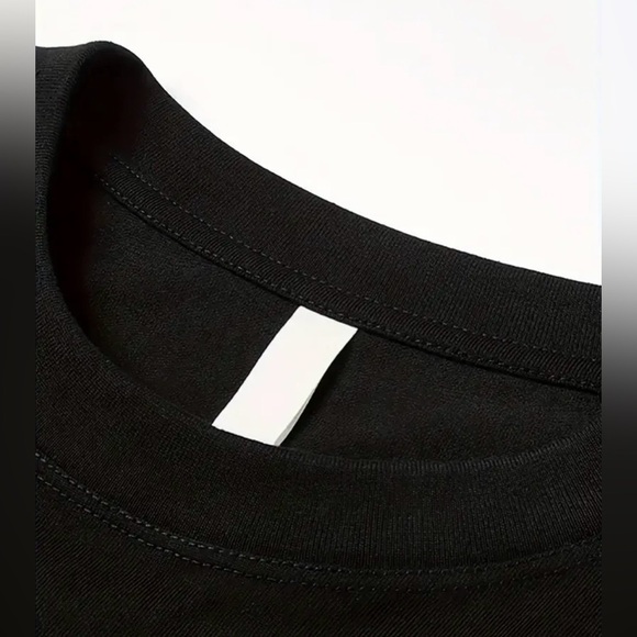 Black Short Sleeve Crew Neck Tee - Picture 4 of 7